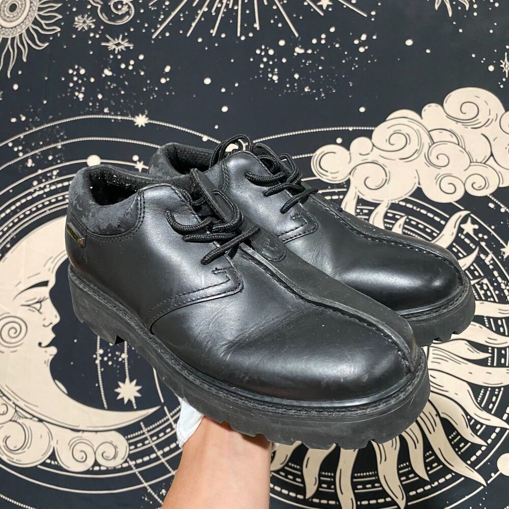 Lugz Drifter MCODL-001 Sneaker Shoes Men's 7.5 Black Leather Lace-Up Casual